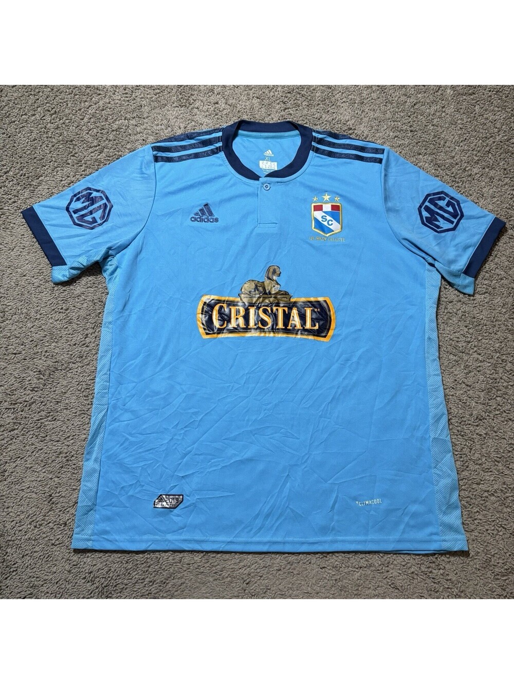 Adidas Sporting Cristal 2019 Home Soccer Jersey Shirt Blue Mens XL Peru Liga 1